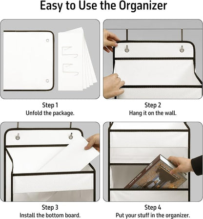 Over Door Organizer with 5 Large Pockets, Heavy Duty Hanging Organizer Storage - Image 5