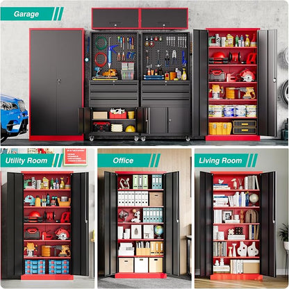 SISESOL Wide & Deep Metal Storage Cabinet - Image 5