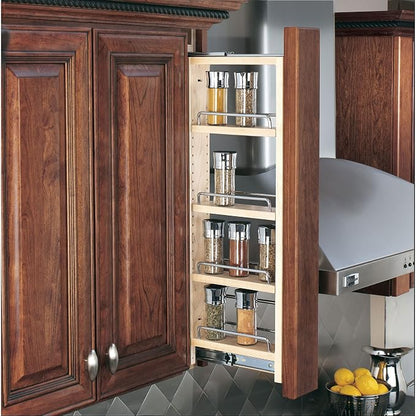 Rev-A-Shelf Kitchen Cabinet Pullout Wall Filler Wooden Organizer Slide Out - Image 2