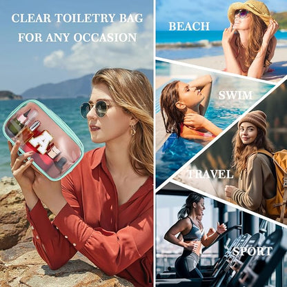 YOOLIFE Initial Clear Makeup Bag | Travel Clear Makeup Bag | Travel Beach - Image 3