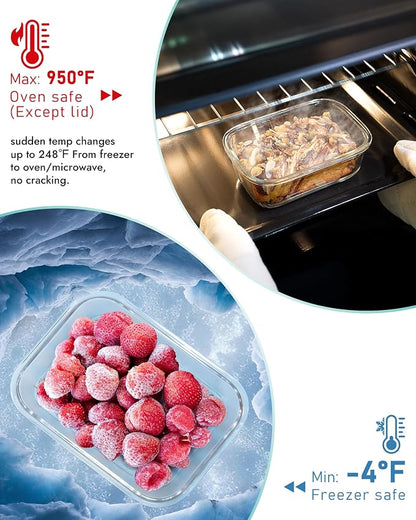 10-Piece Borosilicate Glass Food Storage Containers - Image 3