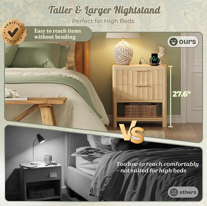 Huuger 27.6 Inch Tall Night Stand - Image 6