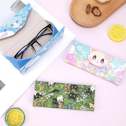 Foldable Glasses Case, Magnetic PU Leahter Sunglasses Case, Cute Hard Shell - Image 7