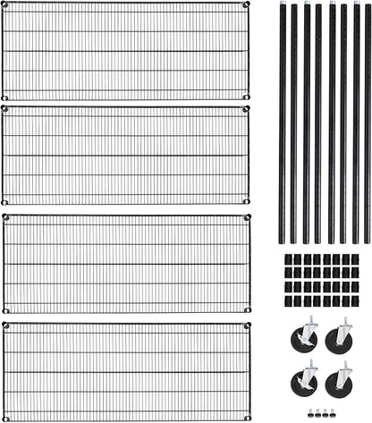 Seville Classics UltraDurable Heavy Duty NSF Solid Steel Wire Rack Storage Unit - Image 4