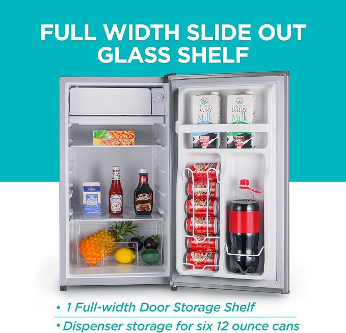 BLACK+DECKER 3.2 Cu. Ft. Compact Refrigerator, ENERGY STAR Small Refrigerator - Image 4