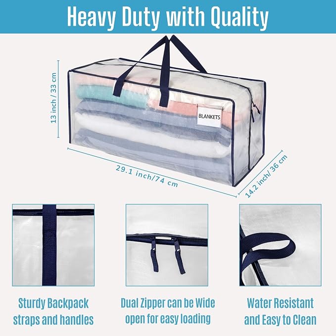 VENO 6 Pack Moving Bags w/Backpack Straps, Heavy Duty, Moving Boxes Alternative - Image 3
