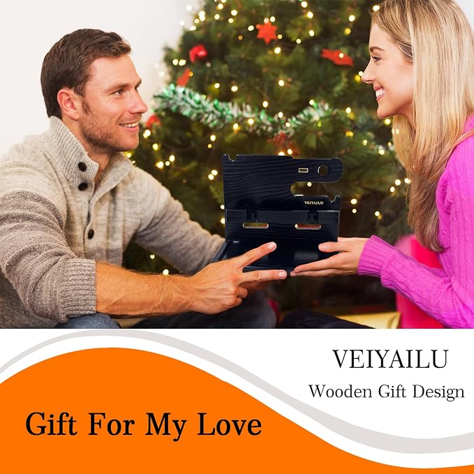 Gifts for Men Dad Women Husband Boyfriend Him Nightstand Organizer for Men Wood - Image 4