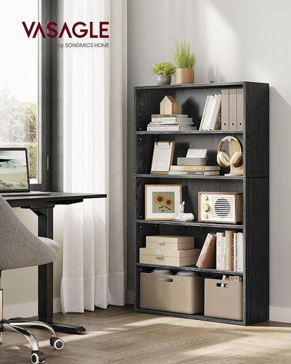 VASAGLE Set of 2 Bookshelves, 30 Inches Wide, 5-Tier Open Bookcases - Image 2