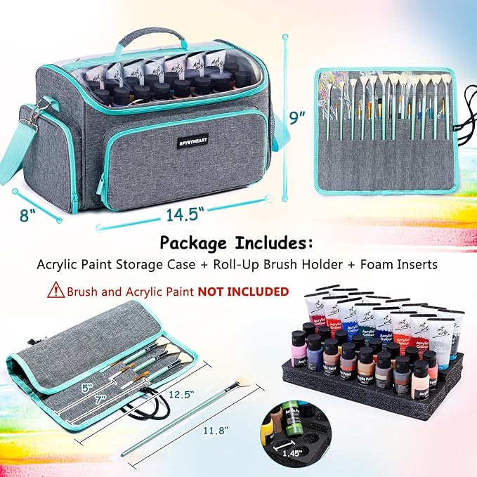 SFYBYHEART Acrylic Paint Organizer Bag - Image 2