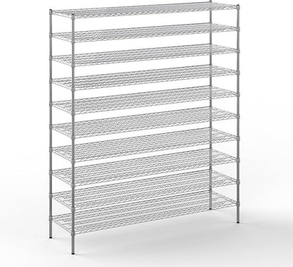 21" Deep x 72" Wide x 86" Height Wire Shelving Kit | 10-Tier | NSF Commercial by Regal+Altair