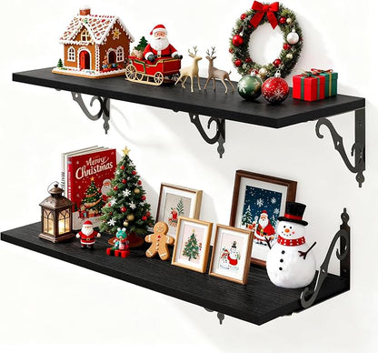 Deep Floating Shelves for Wall, 12 Inch Deep Floating Shelf by FunMemories