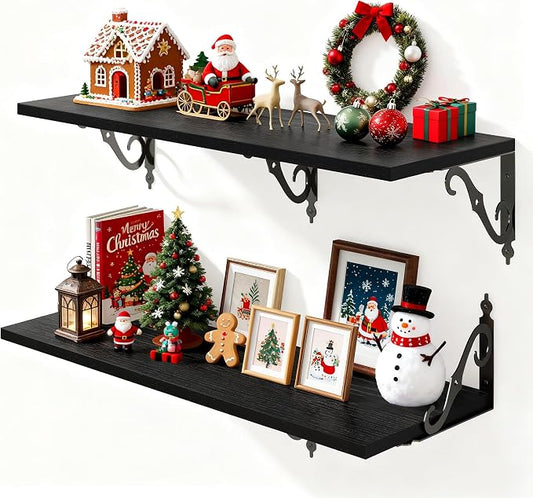 Deep Floating Shelves for Wall, 12 Inch Deep Floating Shelf by FunMemories