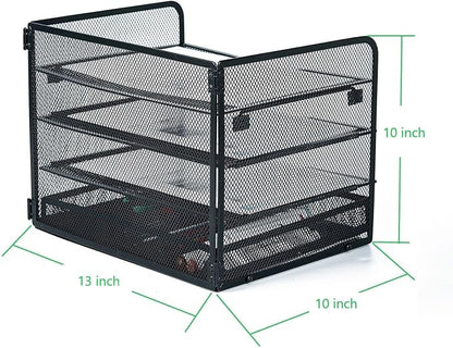 SETTFRFE 4 Tier Mesh Paper Letter Tray, Desk File Organizer - Image 5