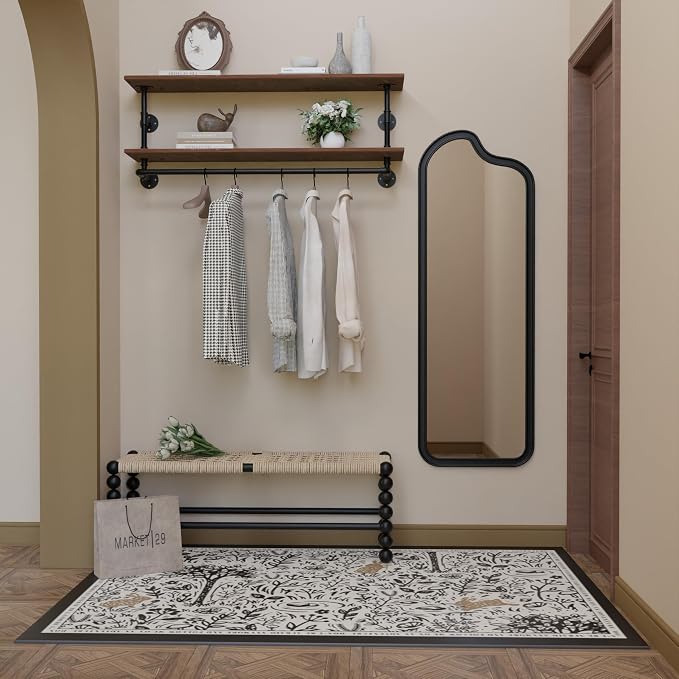Clothes Rack 42in, 2 Tier Wall Mounted Garment Rack - Image 5