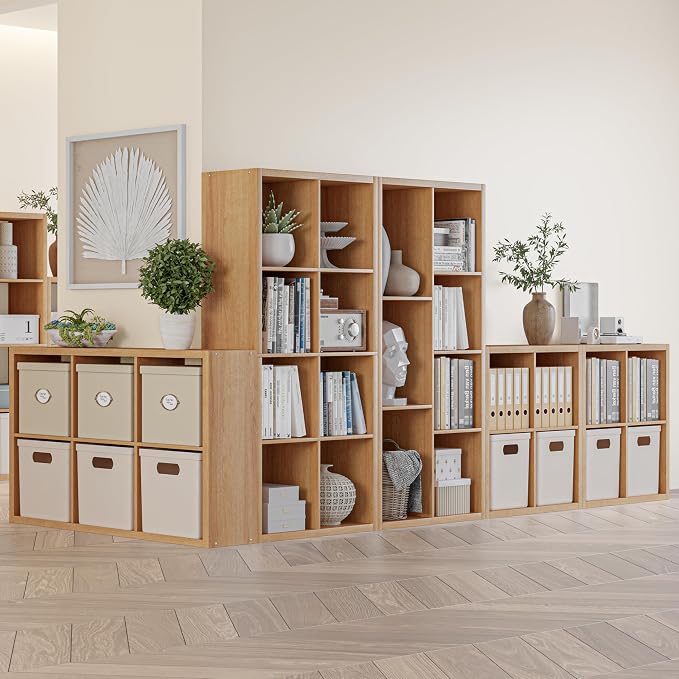 Cube Storage Organizer Bookcase, Decorative 11 inch Open Back Cubical Shelf - Image 5