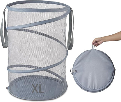 Mesh Popup Laundry Hamper 115L Collapsible Laundry Basket Extra Large Capacity by Seiritex