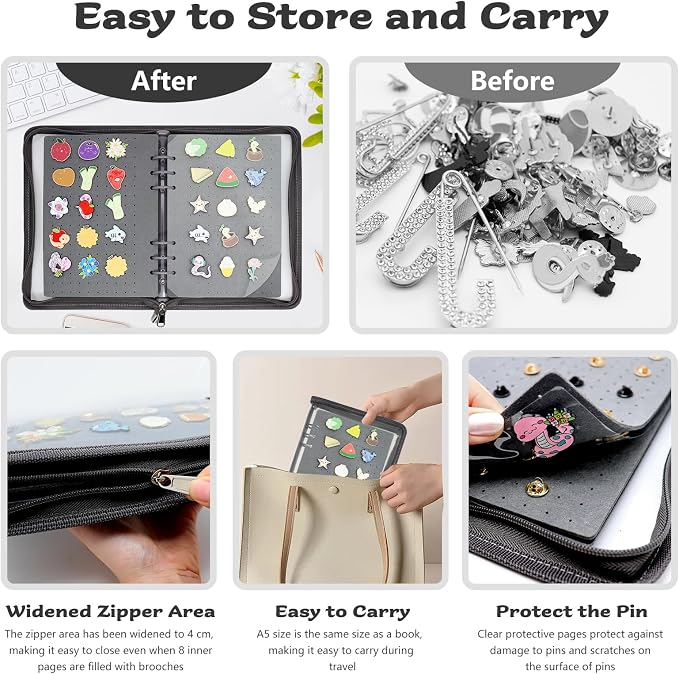 Enamel Pin Display Book Pin Collection Binder Holder Trading Book - Image 4