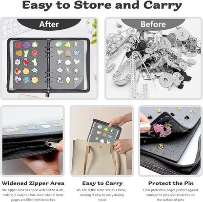 Enamel Pin Display Book Pin Collection Binder Holder Trading Book - Image 4
