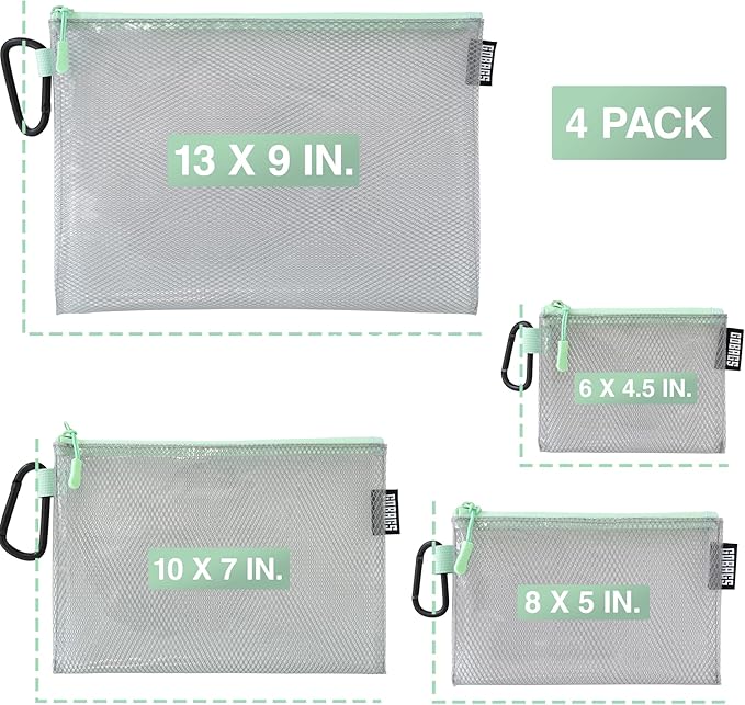 GOBAGS Air Production Multi‑Size Clear Zipper Pouch – Cable Organizer & Travel - Image 2