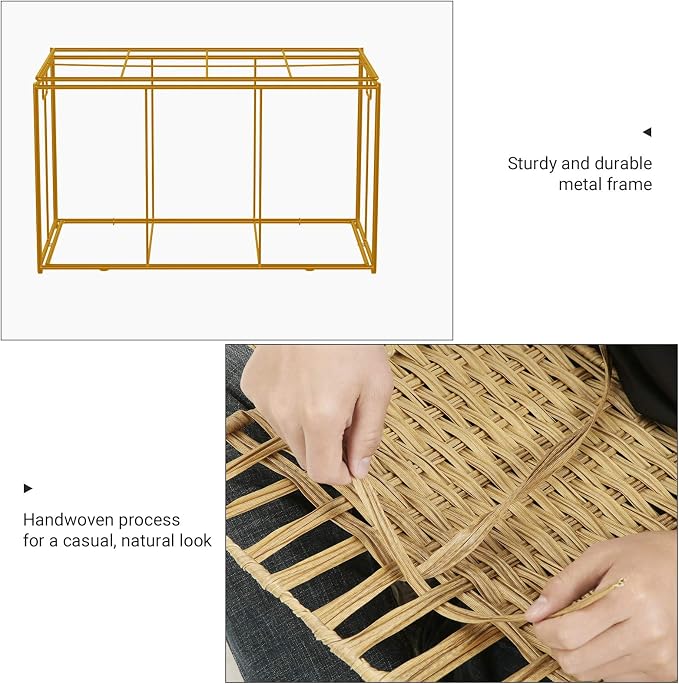 SONGMICS Storage Basket with Lid, Woven Blanket Storage Bin with Handles - Image 6
