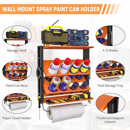 Spray Bottle Holder Wall-Mounted, Aerosol Spray Can Holder, Heavy Duty Paint - Image 5