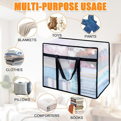 8 Pack Clear Blanket Storage Bags - Image 6