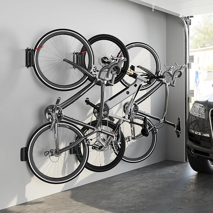 monTEK Swivel Bike Wall Mount – 2 Pack Garage Bike Hanger & Space-Saving - Image 7