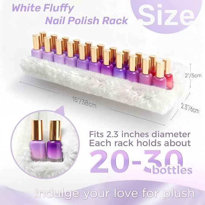 Care&More YJ 15 Inch Nail Polish Shelves, Sunglasses, Essential Oils, Plush - Image 4