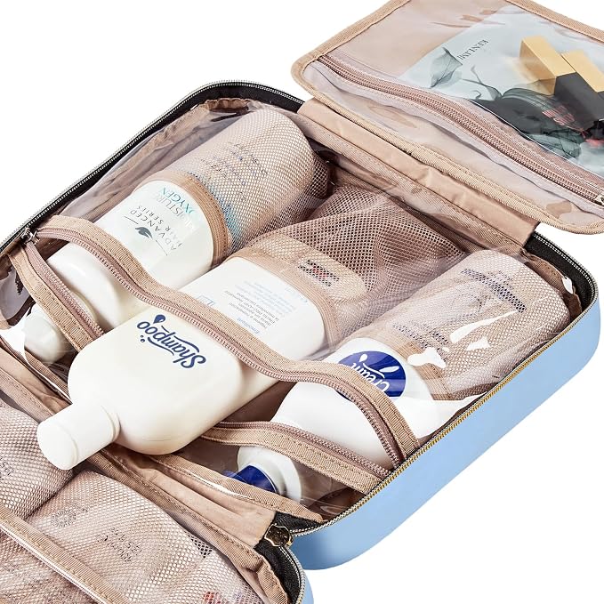NISHEL Travel Toiletry Bag for women, Portable Hanging Organizer for Full-Sized - Image 6