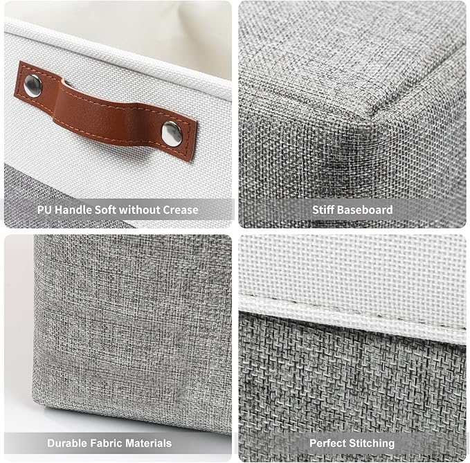 Large Fabric Storage Baskets | 50L Storage Bins, Decorative Linen Closet Baskets - Image 5