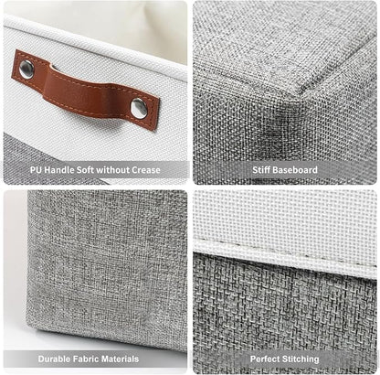 13x13 Cube Storage Bins, Collapsible Fabric Storage Box, 4 Pack Closet Baskets - Image 5