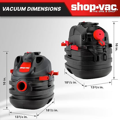 Shop-Vac 5 Gallon 6.0 Peak HP Portable Wet/Dry Vacuum, 1-1/2 Inch Diameter x 8 - Image 3