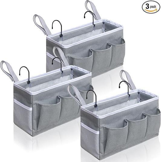 3-Piece Bedside Caddy Storage Organizer by KANRICHU