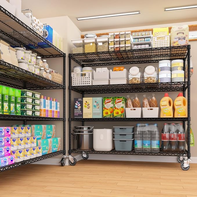 PrimeZone 55.5" W x 24" D x 80" H Heavy Duty Wire Storage Shelves - Image 9