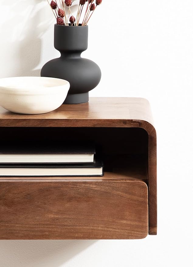 Kate and Laurel Kato Modern Wood Floating Side Table - Image 5