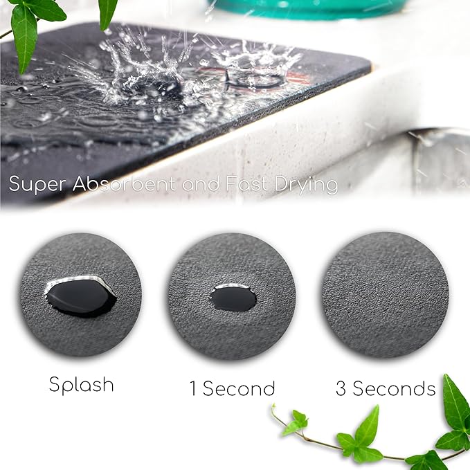 Ternal DripGuards Absorbent Counter Mat 2-Pack | Waterproof, Quick-Dry Coffee - Image 4