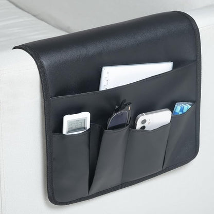 PU Leather Sofa Armrest Organizer, Armchair Magazine Holders, Waterproof Remote by Unknown