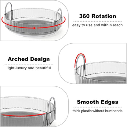 360 Rotating Makeup Organizer for Vanity, Bathroom Countertop Spinning Perfume - Image 3