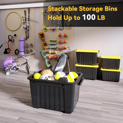 Nazhura 97 Quart Plastic Storage Bin, Stackable and Nestable Storage Boxes - Image 6