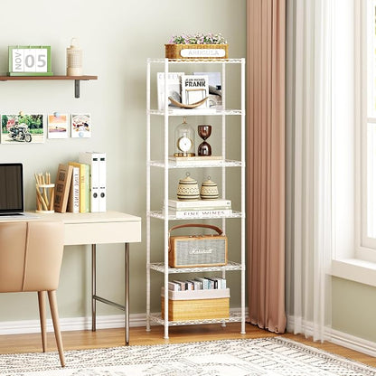 HOMEFORT 6-Shelving Unit, Adjustable Wire Shelving, Metal Wire Shelf Rack - Image 7