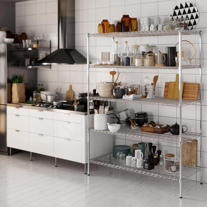 24" Deep x 54" Wide x 74" Height Wire Shelving Kit | 5-Tier | NSF Commercial - Image 8