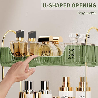 2 Tier Bathroom Organizer Countertop Makeup Perfume Tray Skincare Organizer - Image 4