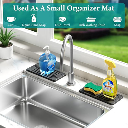Water Absorbing Stone Tray for Sink, Quick Drying Diatomite Bathroom Tray - Image 6