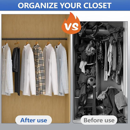 Closet Rods for Hanging Clothes, 17 to 53 Inch Closet Rod, Heavy Duty - Image 4
