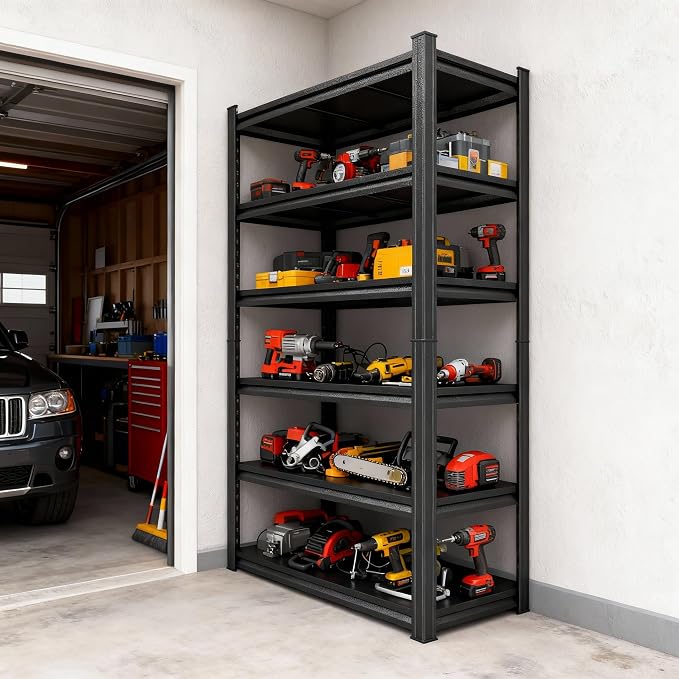 Garage Storage Shelves, 5 Tier Shelving Unit, 40 inch Wide, 18” Deep, 78” Tall - Image 4
