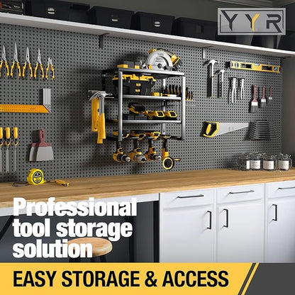 YYR 4 Layer Power Tool Organizer Wall Mount, Cordless Drill Hanger Storage Rack - Image 6