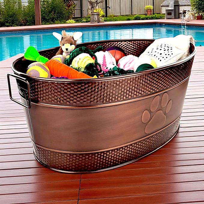BREKX Indestructible Metal Dog Toy Bin - Image 9