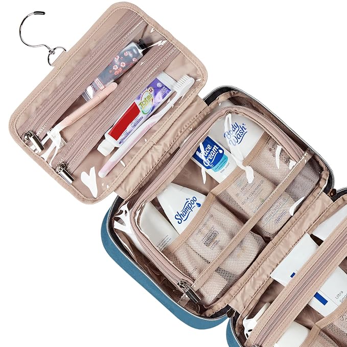 NISHEL Travel Toiletry Bag for women, Portable Hanging Organizer for - Image 4