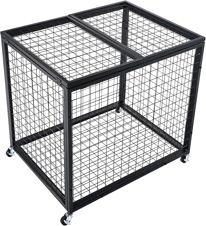 VEVOR Rolling Sports Ball Storage Cart, Lockable Basketball Cage - Image 10