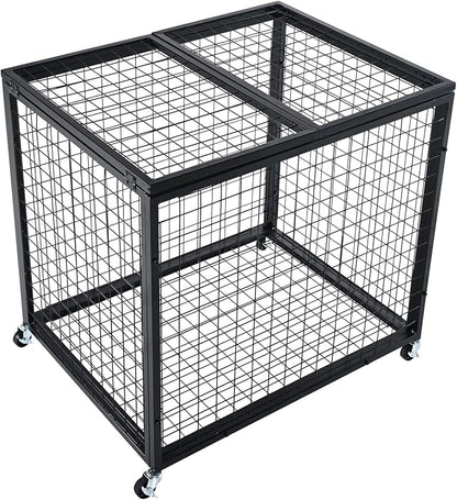 VEVOR Rolling Sports Ball Storage Cart, Lockable Basketball Cage - Image 10